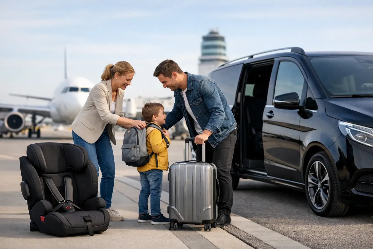 Kindersitz Transfer Flughafen Wien richtig buchen
